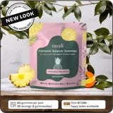 Nualï Feminine Balance Gummies pouch, Hawaiian pineapple flavour, 60 gummies